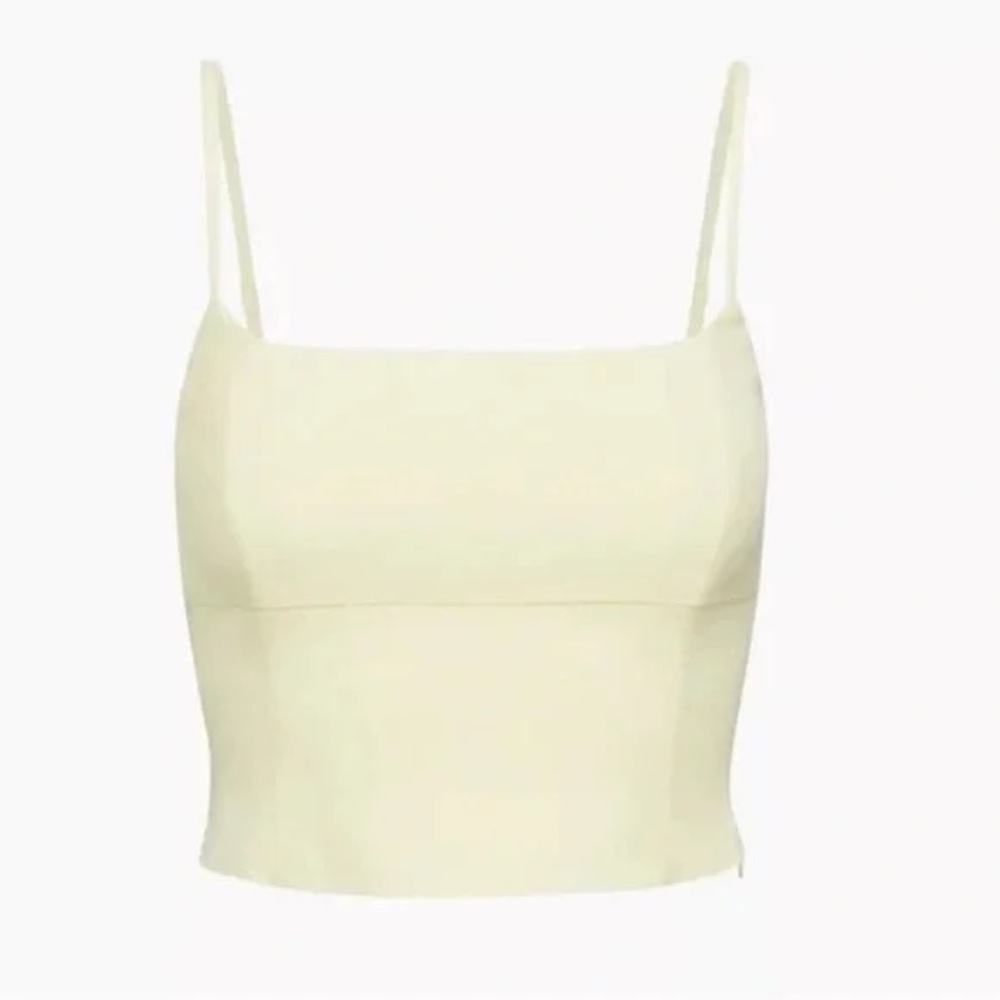 Aritzia Basel Bustier Crop top in Whipped Butter